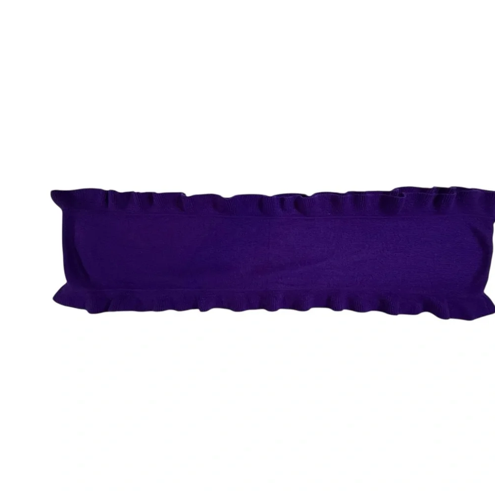 Purple Infinity Scarf Ruffled Edge Elegant Chic Cozy Warm Winter Cottagecore